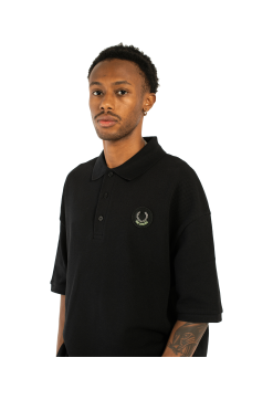 Fred Perry Oversized Printed Polo Shirt X Raf Simons -Outlet Totes Store SM3102 42102 4