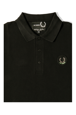 Fred Perry Oversized Printed Polo Shirt X Raf Simons -Outlet Totes Store SM3102 42102 6