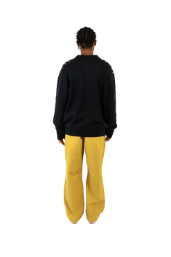 Thisisneverthat Chain Zip Up Polo -Outlet Totes Store TN223KKNCK03NVY 3