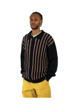 Thisisneverthat Chain Zip Up Polo -Outlet Totes Store TN223KKNCK03NVY 4